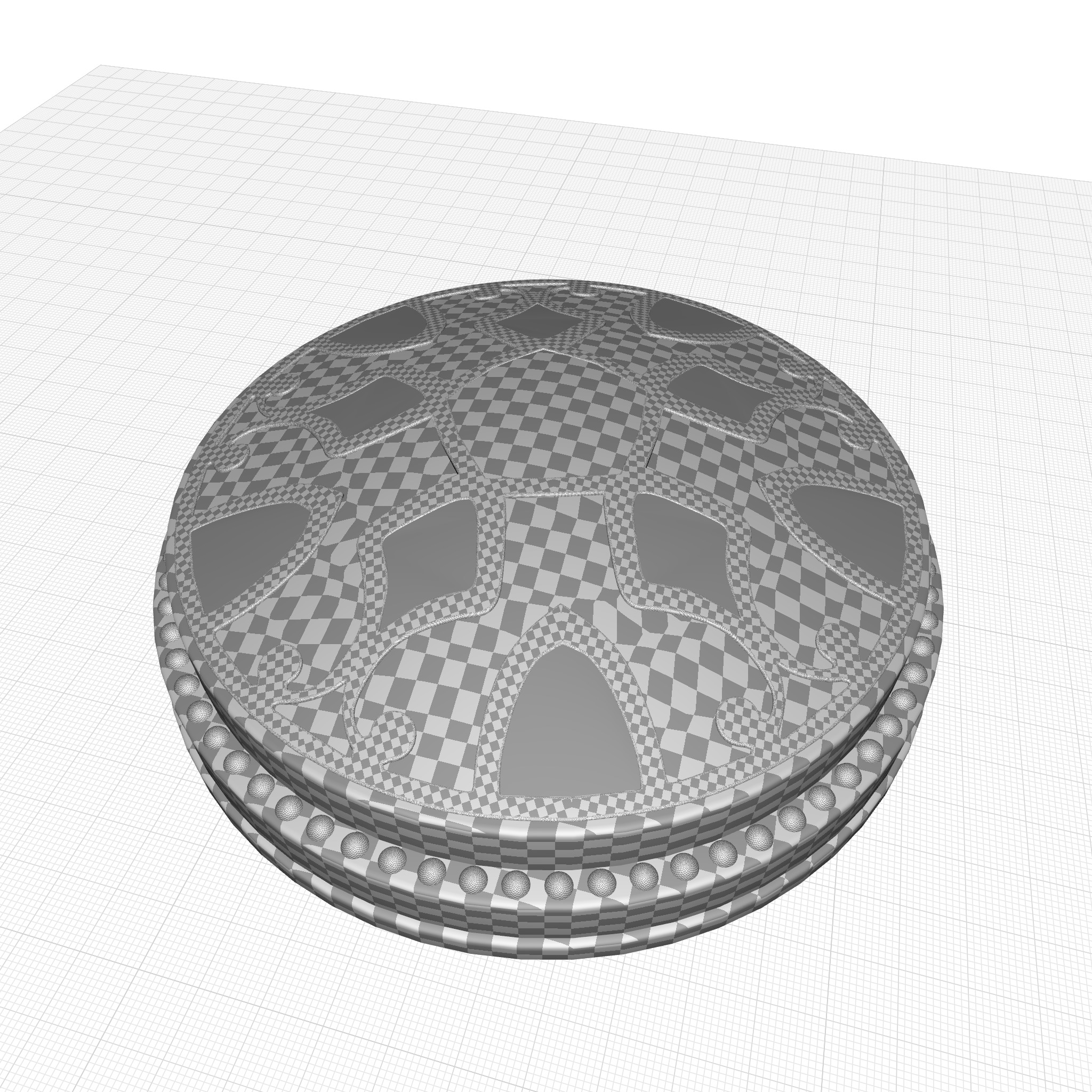 Canterbury Diameter Mushroom Knob 3D model_3