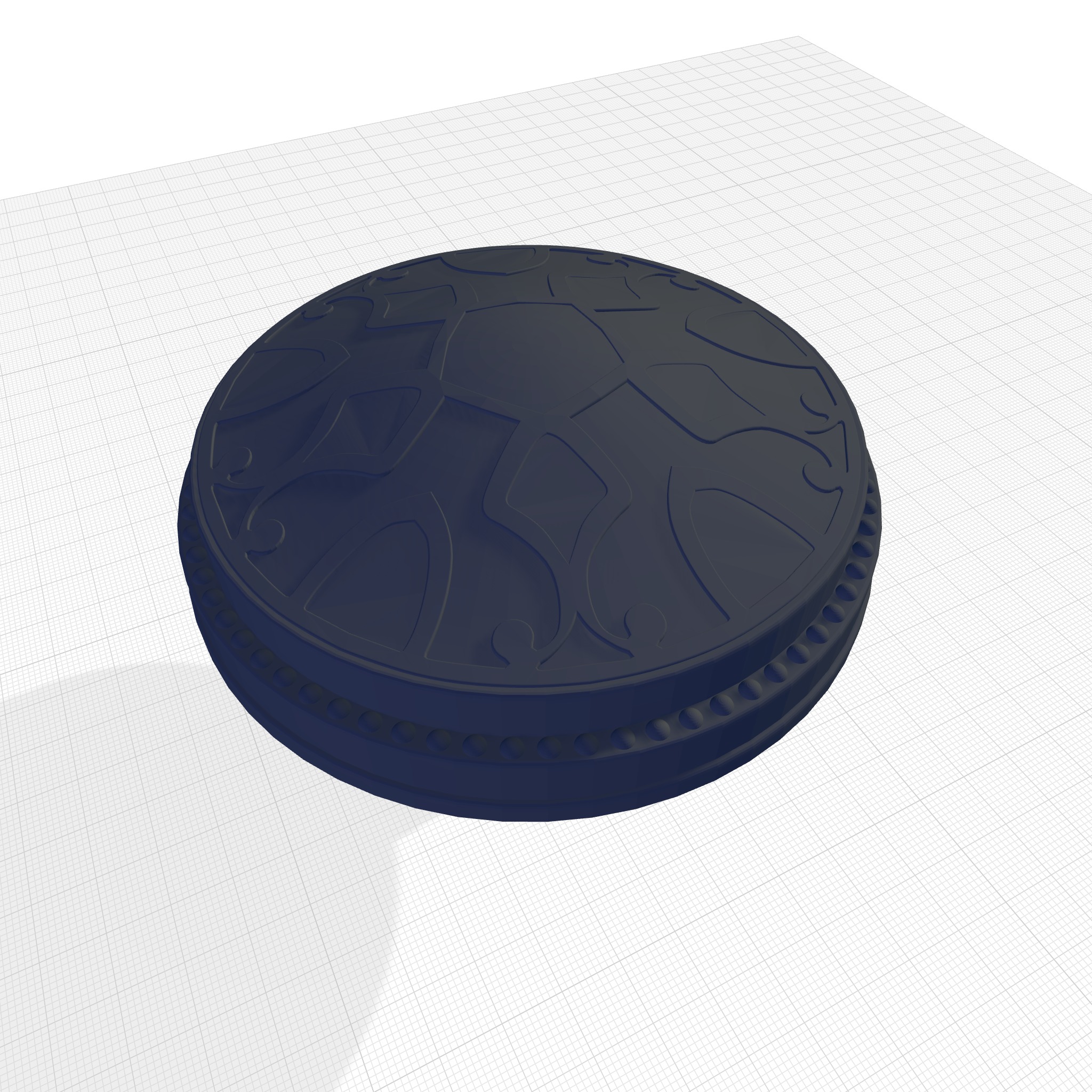 Canterbury Diameter Mushroom Knob 3D model_5