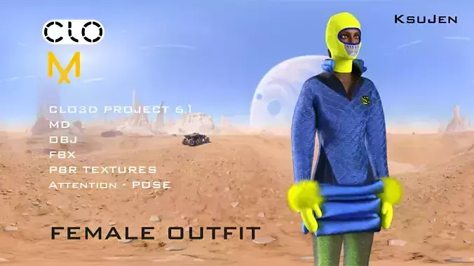 Female Outfit 3D model 