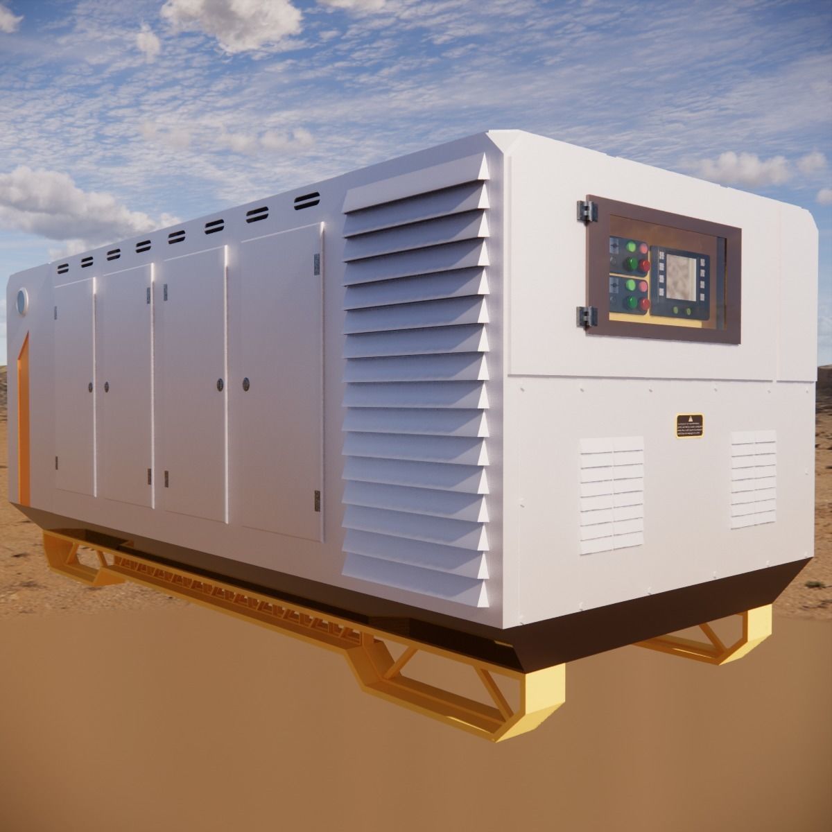 Sci-Fi Generator Futuristic Energy Power Unit 002 3D model_1