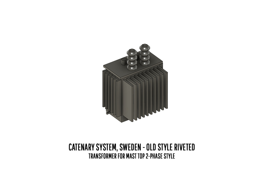 CAT-0001 Catenary set Swedish Old Rivet H0-scale 20 items 3D print model_27