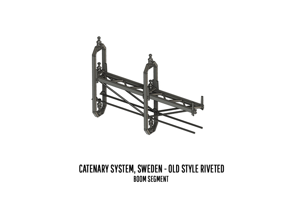 CAT-0001 Catenary set Swedish Old Rivet H0-scale 20 items 3D print model_26