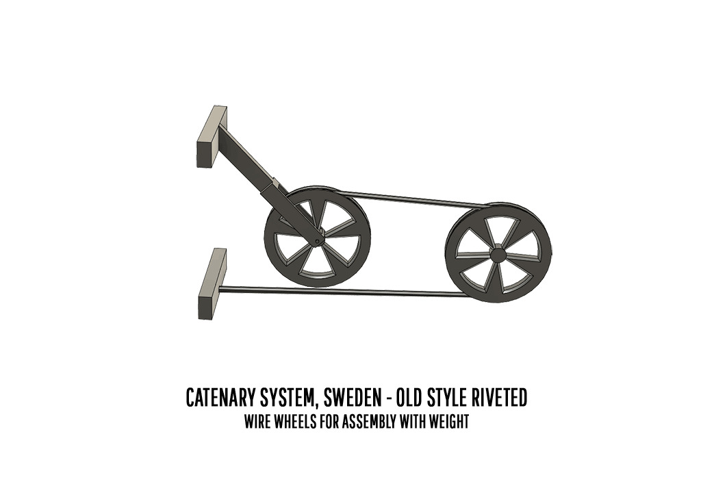 CAT-0001 Catenary set Swedish Old Rivet H0-scale 20 items 3D print model_22