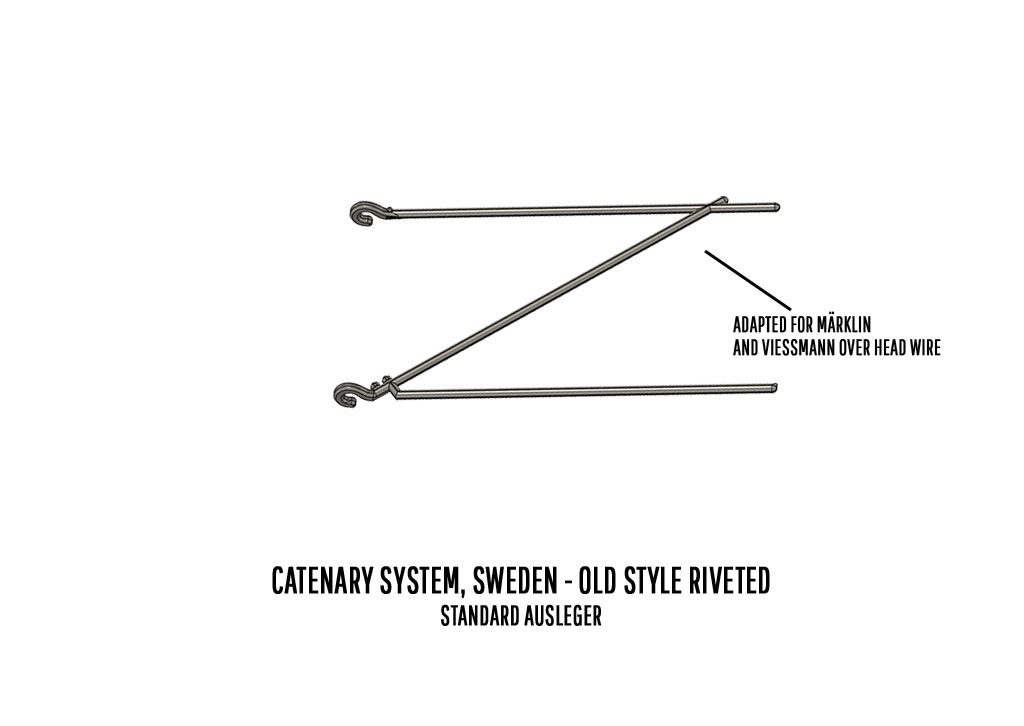 CAT-0001 Catenary set Swedish Old Rivet H0-scale 20 items 3D print model_13