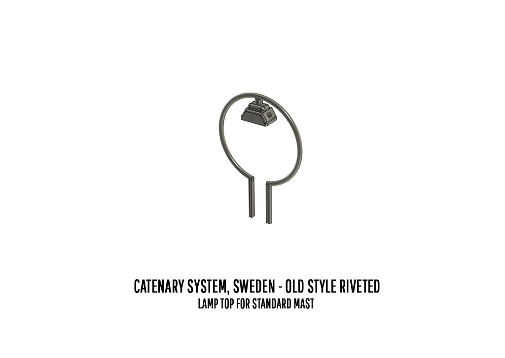 CAT-0001 Catenary set Swedish Old Rivet H0-scale 20 items 3D print model_25