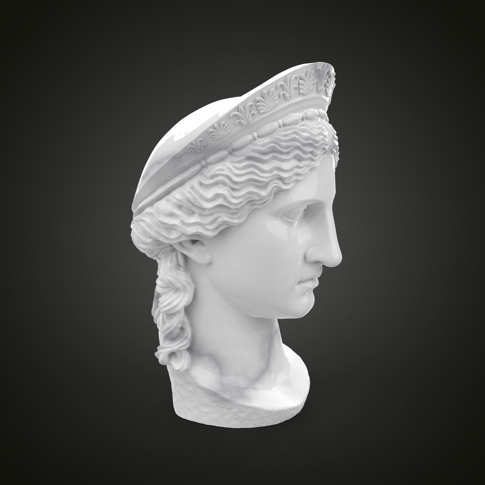 Bust of Hera luno Juno 3D print model_10