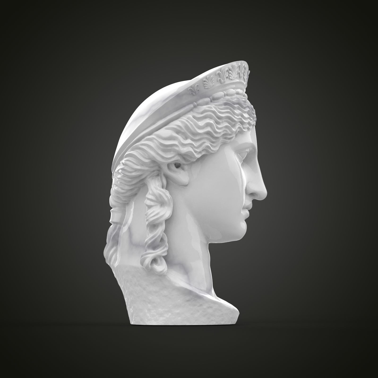 Bust of Hera luno Juno 3D print model_9