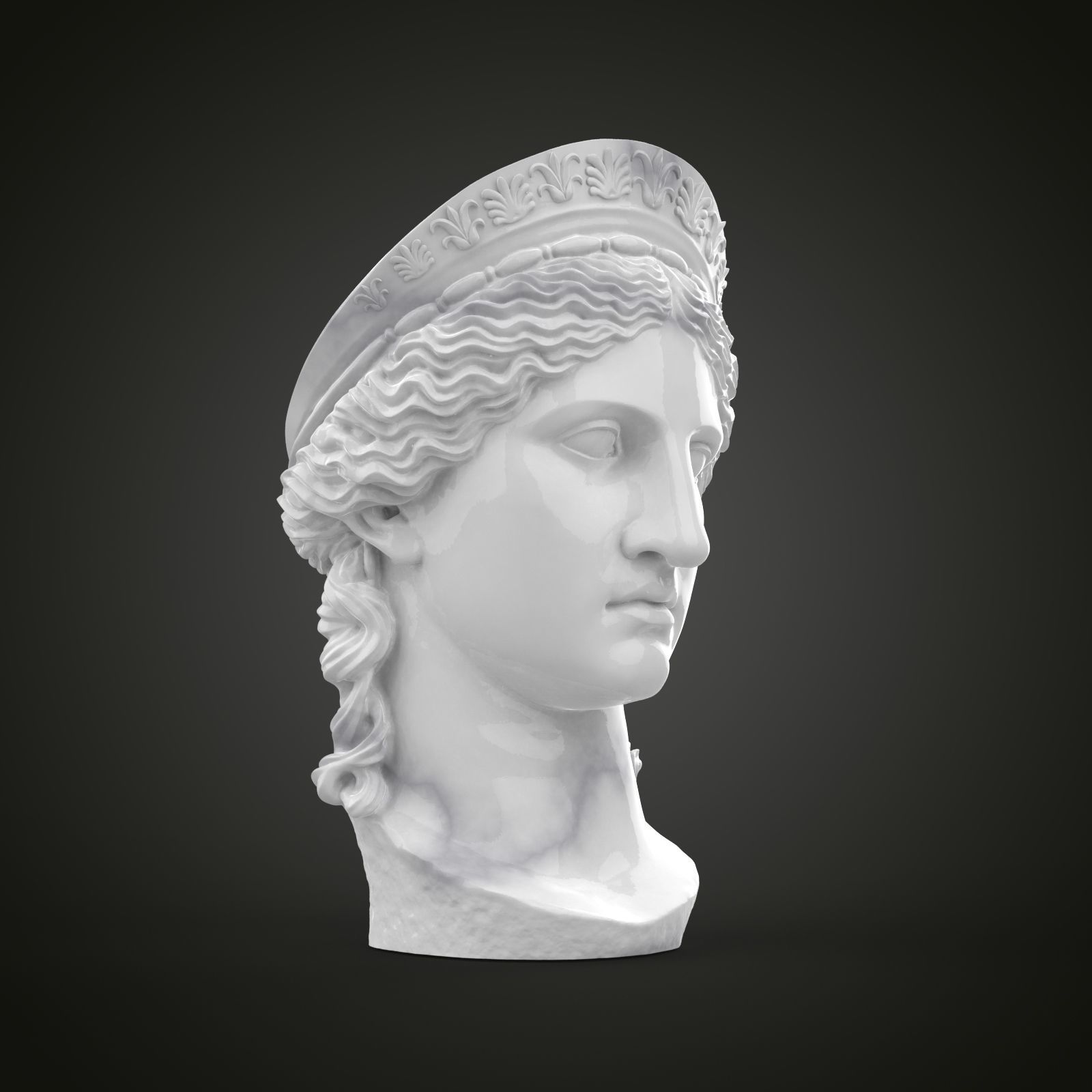 Bust of Hera luno Juno 3D print model_2