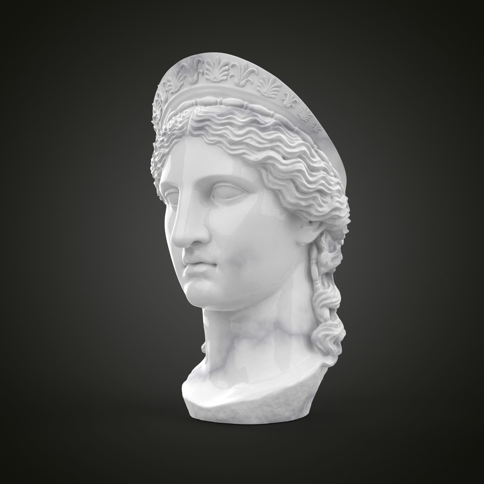 Bust of Hera luno Juno 3D print model_3