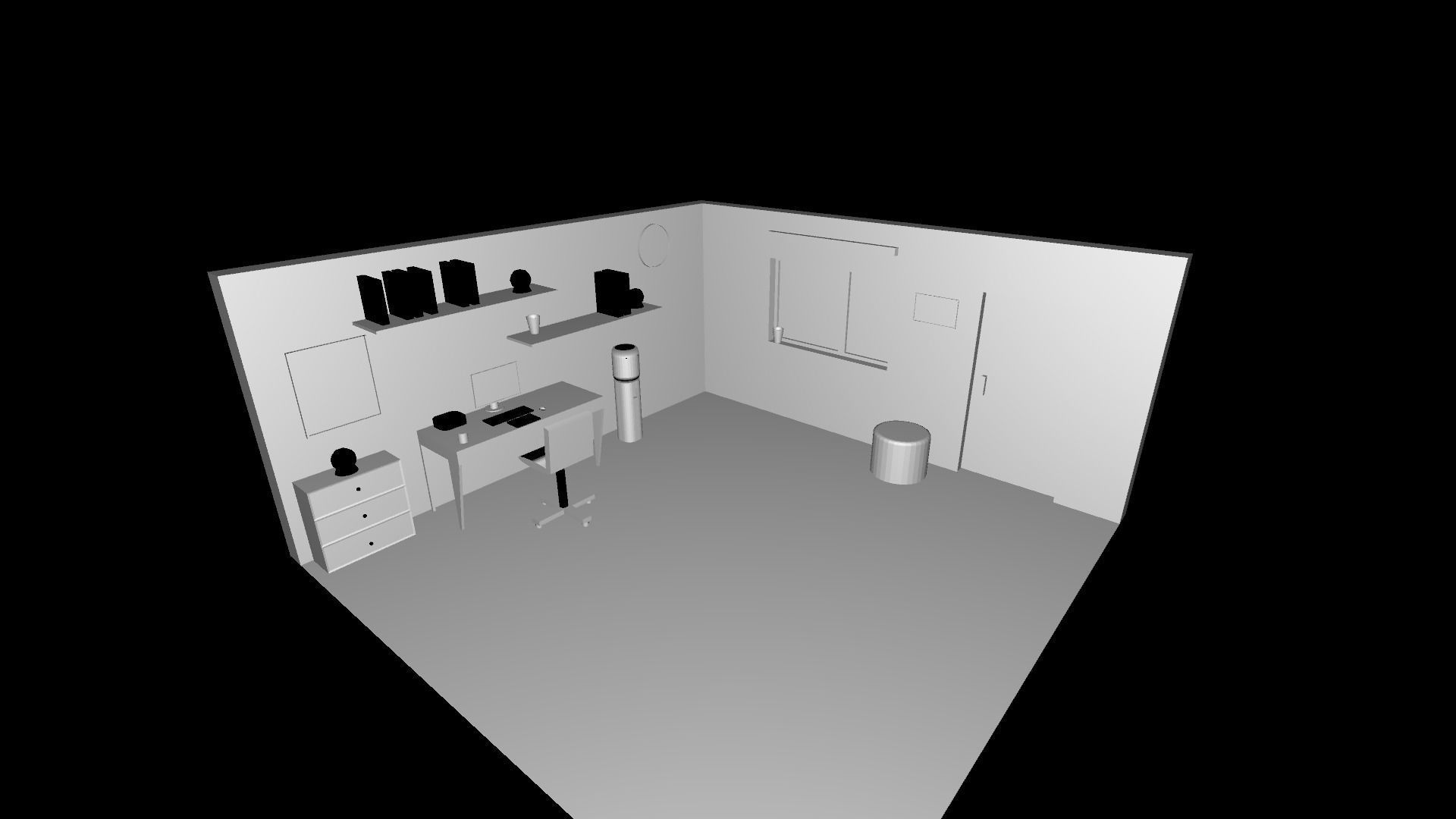 ISOMETRIC ROOM V1 Low-poly 3D model_7