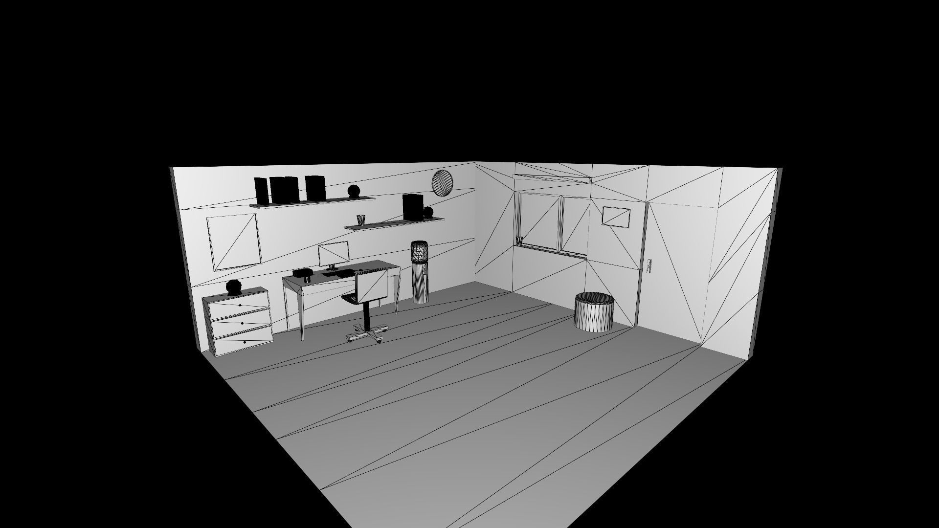 ISOMETRIC ROOM V1 Low-poly 3D model_6
