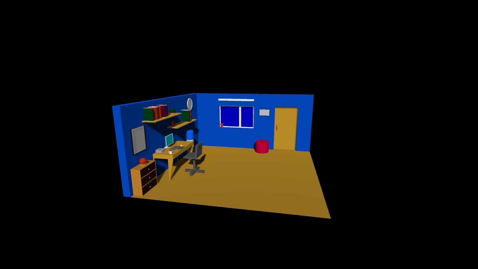 ISOMETRIC ROOM V1 Low-poly 3D model_5