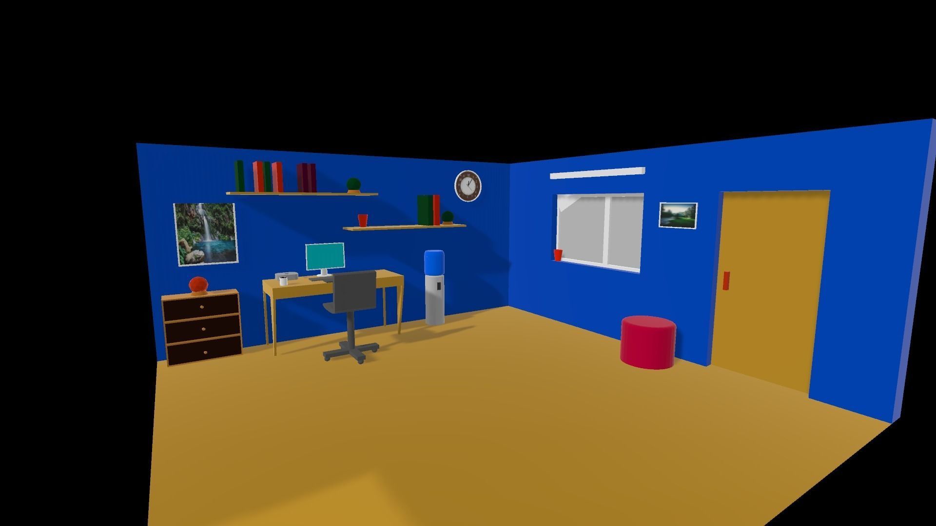 ISOMETRIC ROOM V1 Low-poly 3D model_1