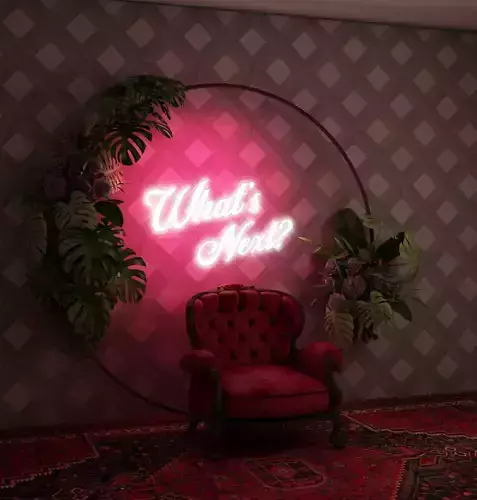 Whats Next Selfie Spot - Red Armchair 3D model