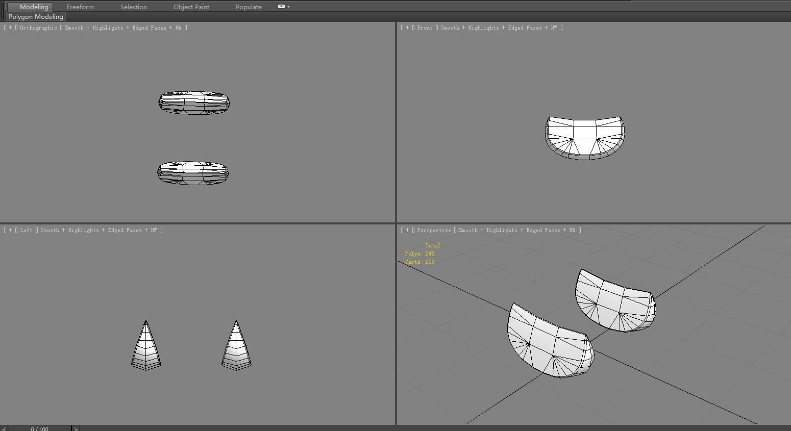 Cartoon apple slice Low-poly 3D model_5