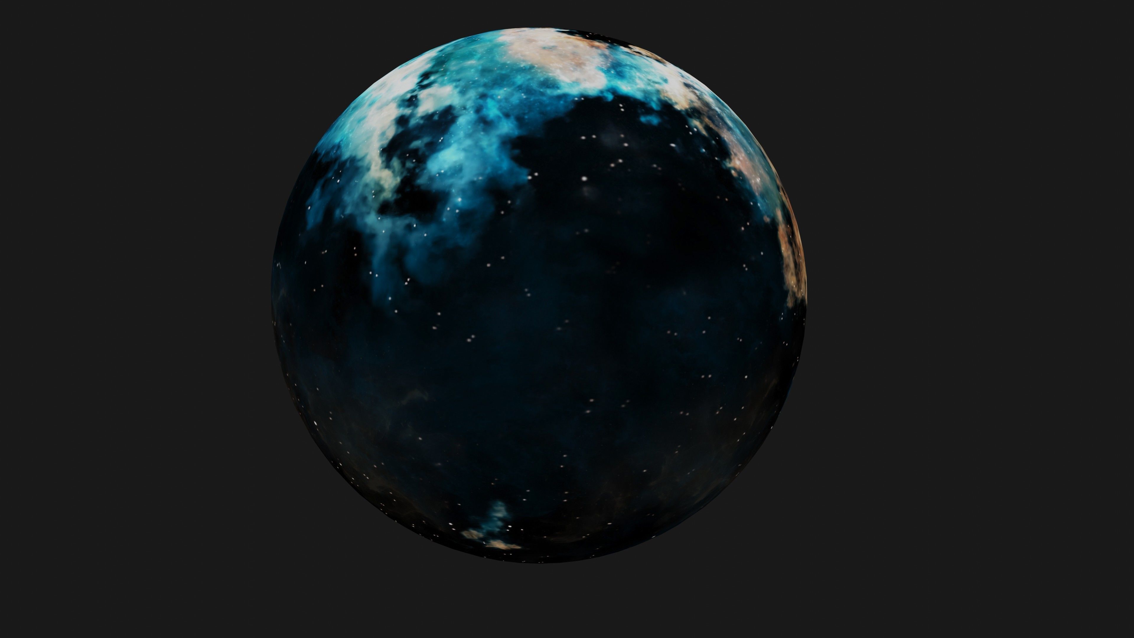 HDRI Panoramic Sky - VR 360 starfield - hard warm nebula 017 Low-poly 3D model_19