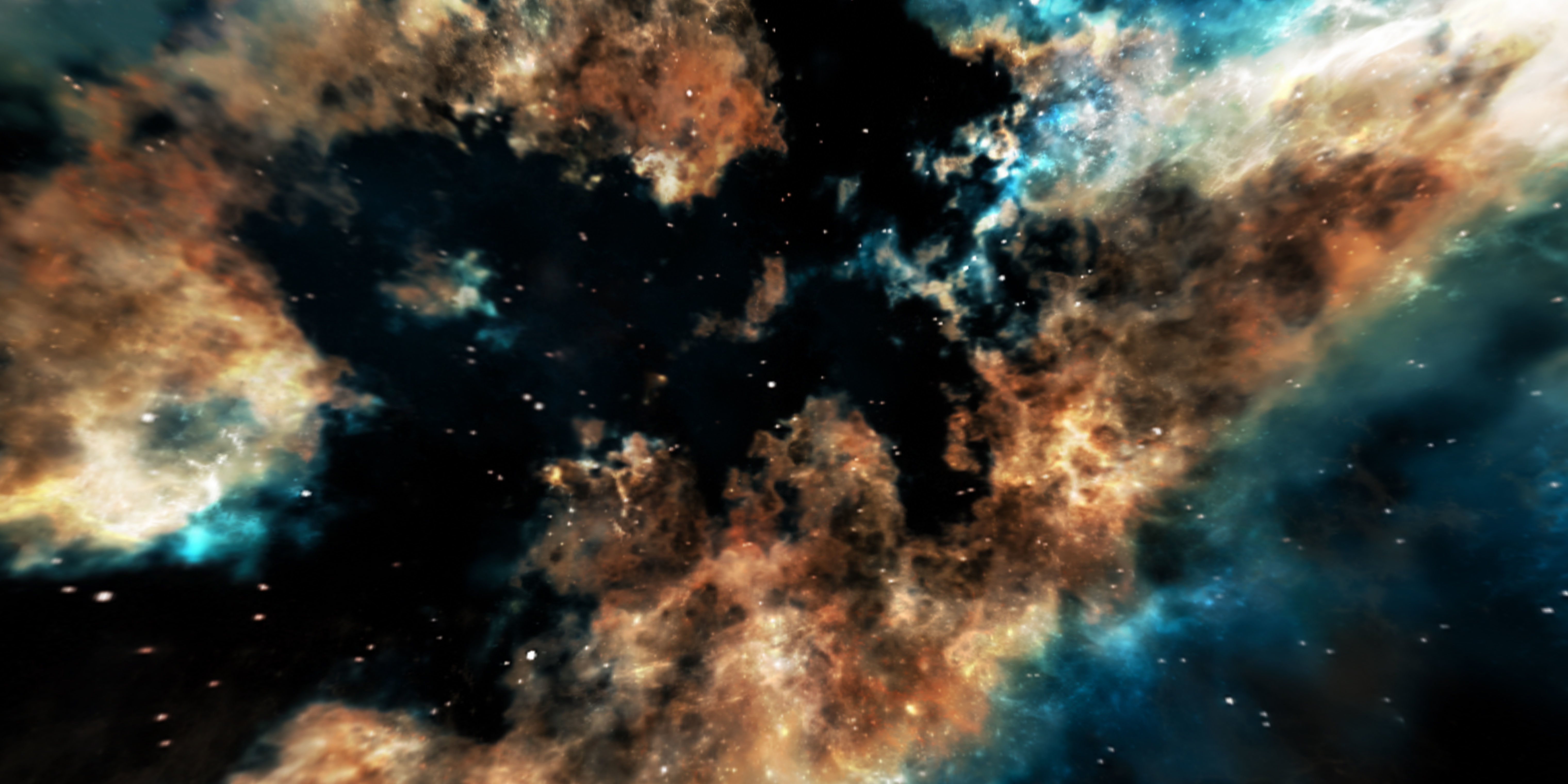 HDRI Panoramic Sky - VR 360 starfield - hard warm nebula 017 Low-poly 3D model_9