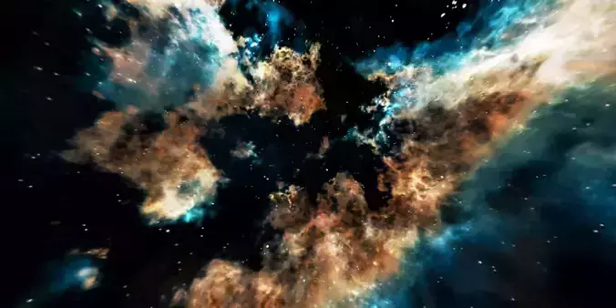 HDRI Panoramic Sky - VR 360 starfield - hard warm nebula 017 Low-poly 3D model