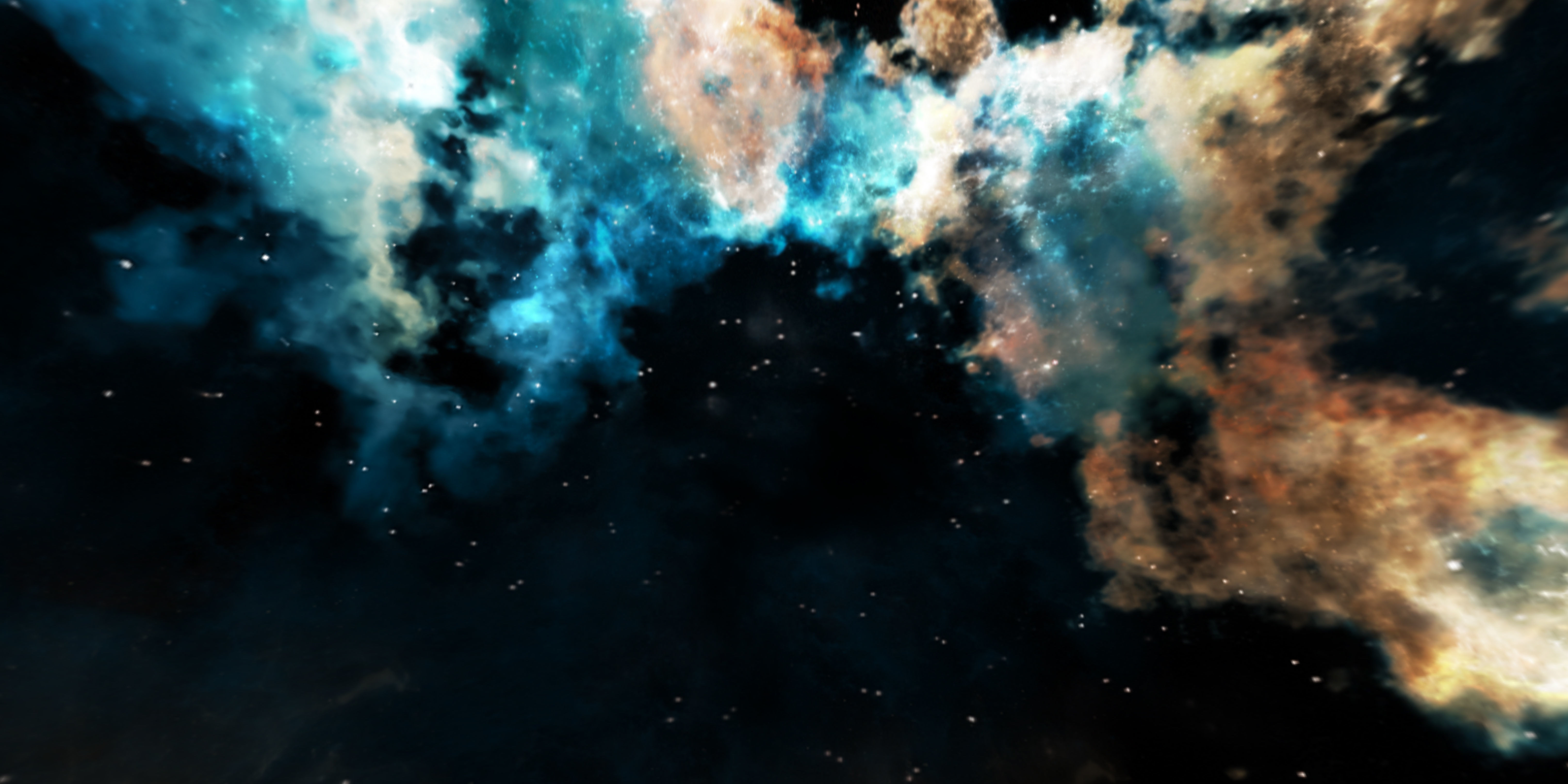 HDRI Panoramic Sky - VR 360 starfield - hard warm nebula 017 Low-poly 3D model_3