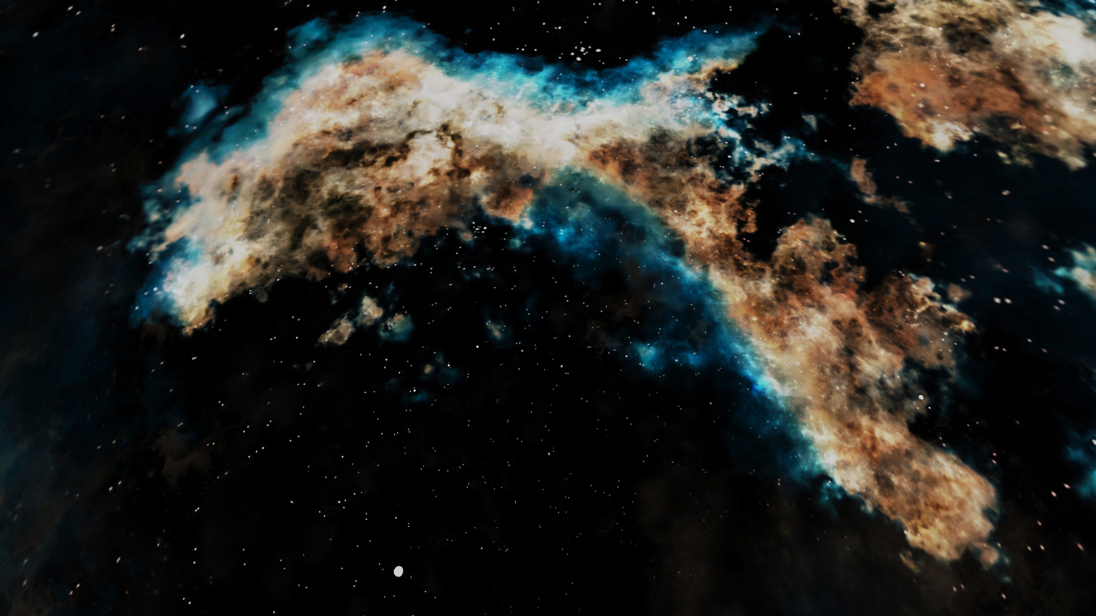 HDRI Panoramic Sky - VR 360 starfield - hard warm nebula 017 Low-poly 3D model_5