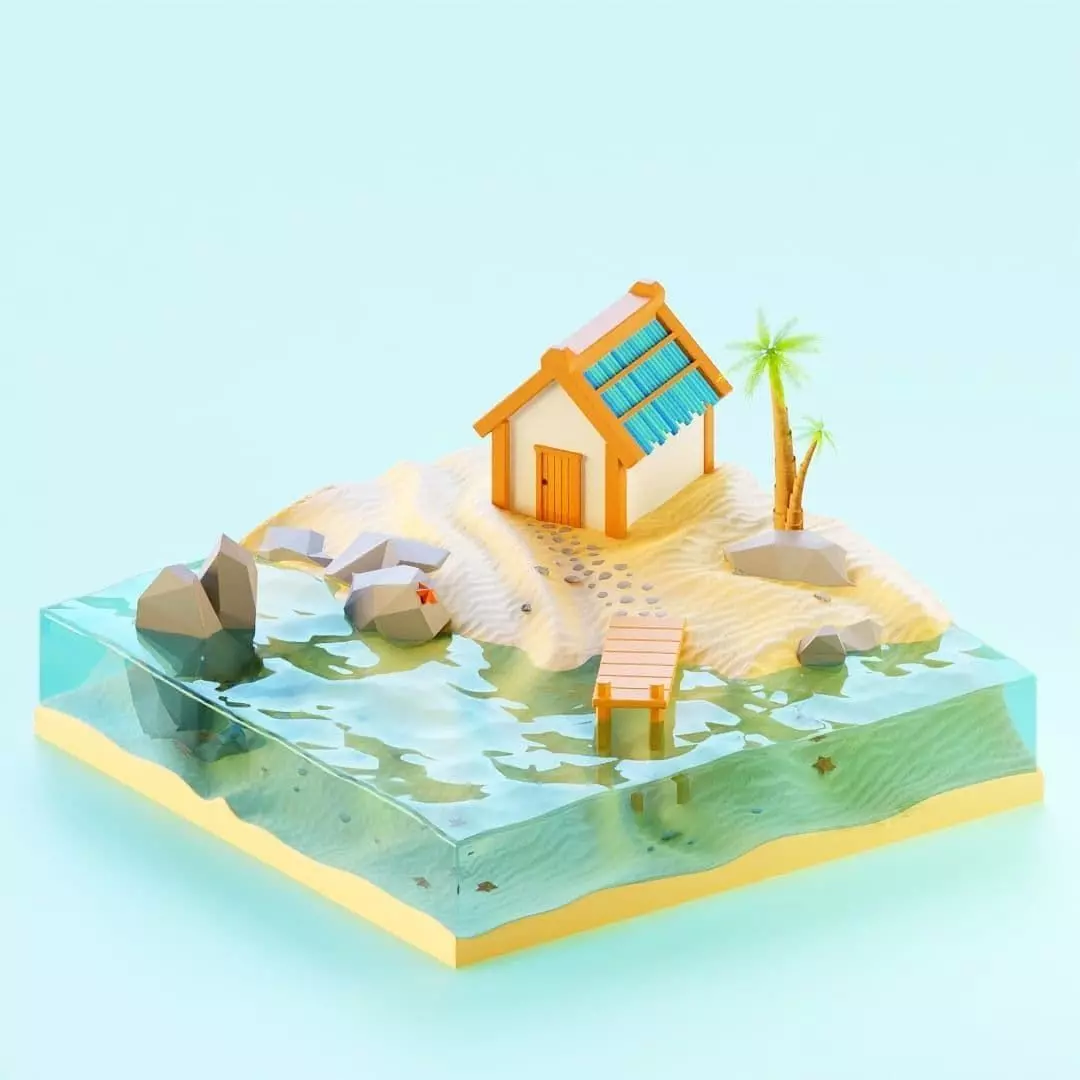Paradise Island Free 3D model_0