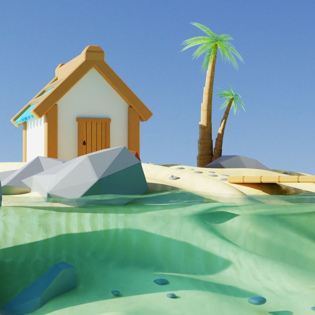 Paradise Island Free 3D model_3