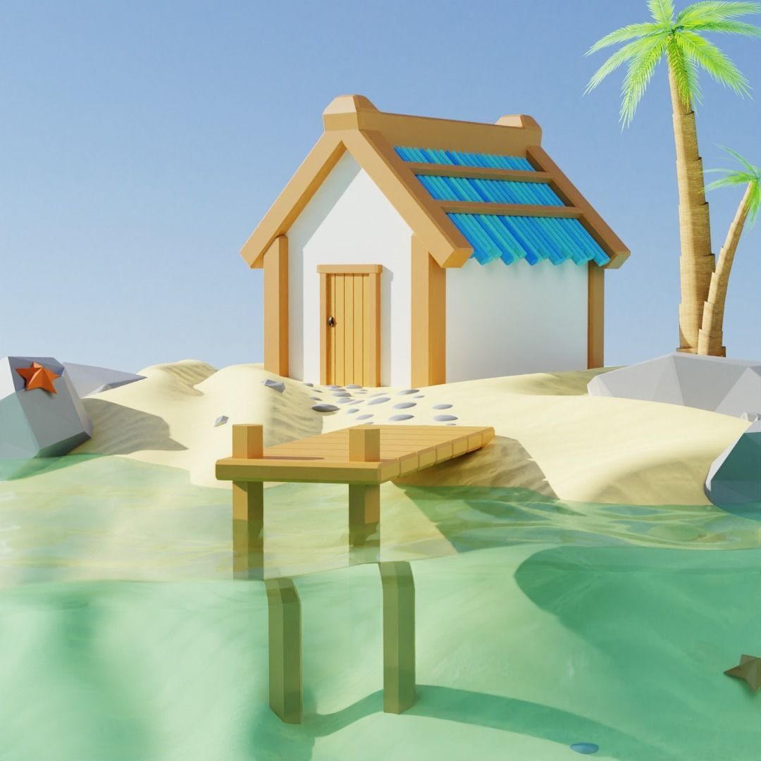 Paradise Island Free 3D model_1