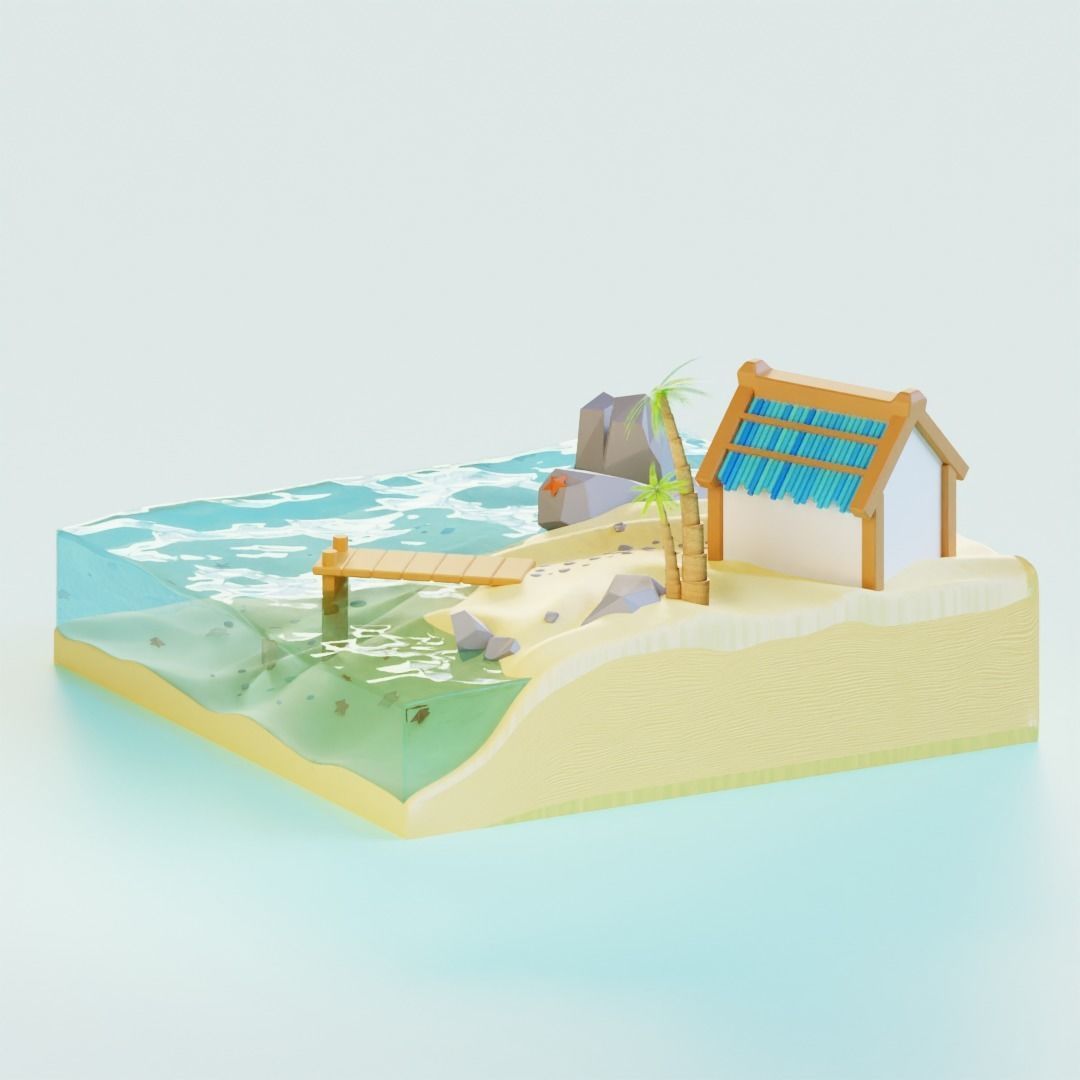 Paradise Island Free 3D model_2