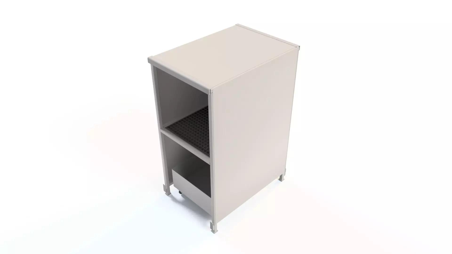 GRILLED PARTS CLEANING CABINET Low-poly 3D model_0