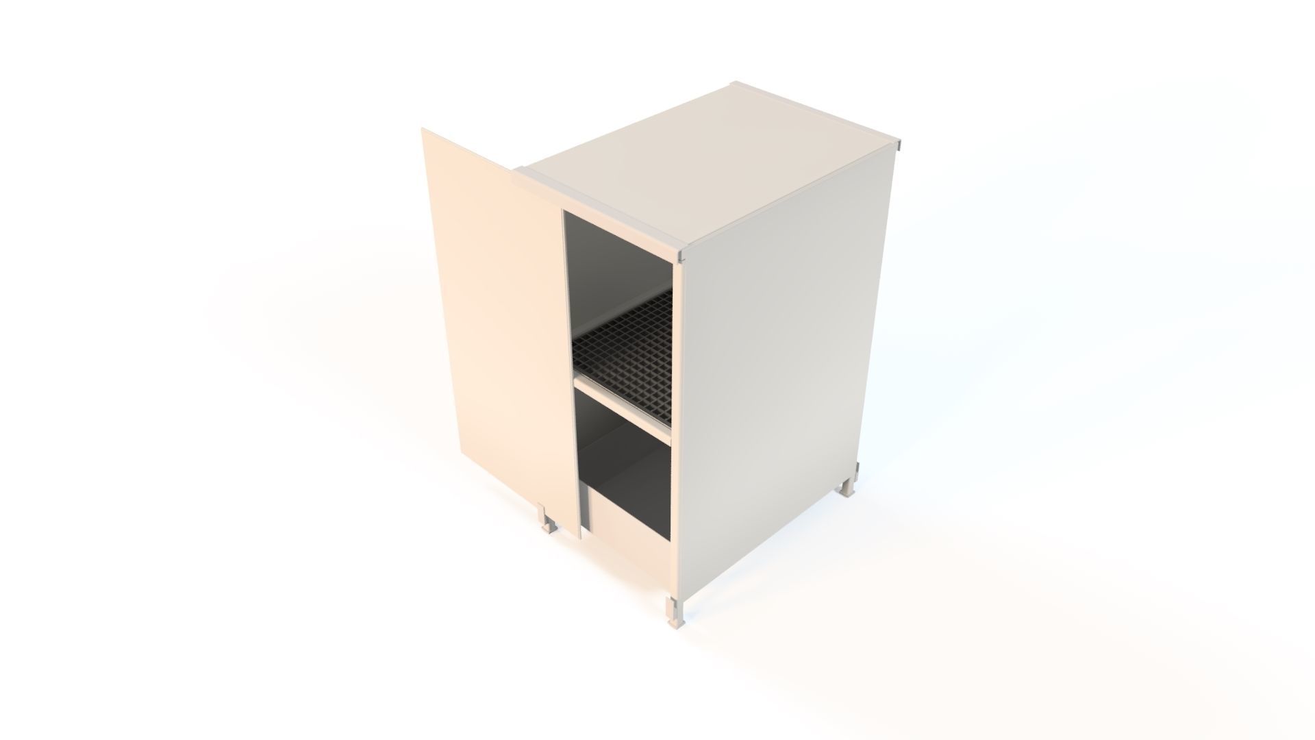 GRILLED PARTS CLEANING CABINET Low-poly 3D model_5