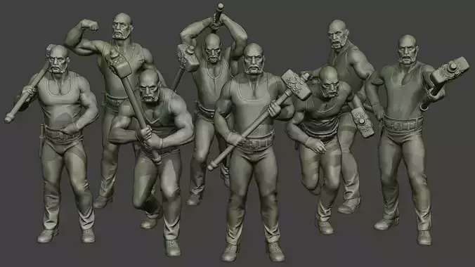 Bill HammerMan BH1 Pack 1 3D Model Collection