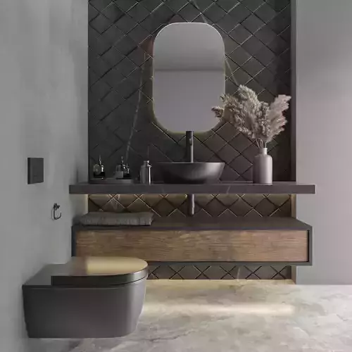 Black bathroom 