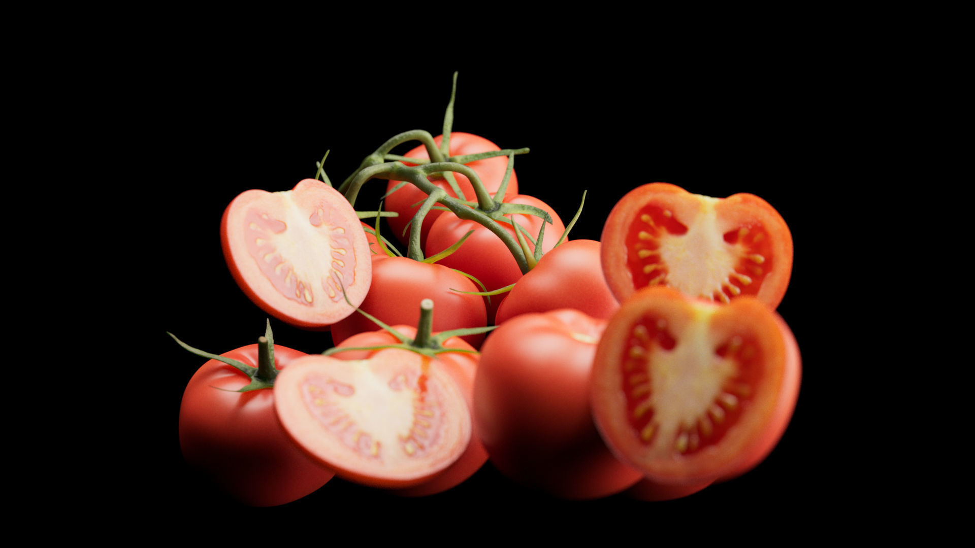 Tomatoes 3D model_7