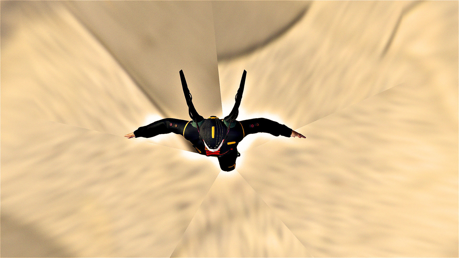 Cyber warior man for blender CC3 Low-poly 3D model_2