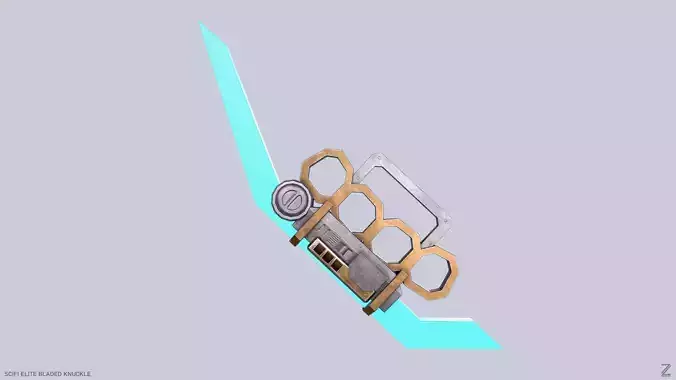 Sci fi elite bladed knuckle Low-poly 3D model