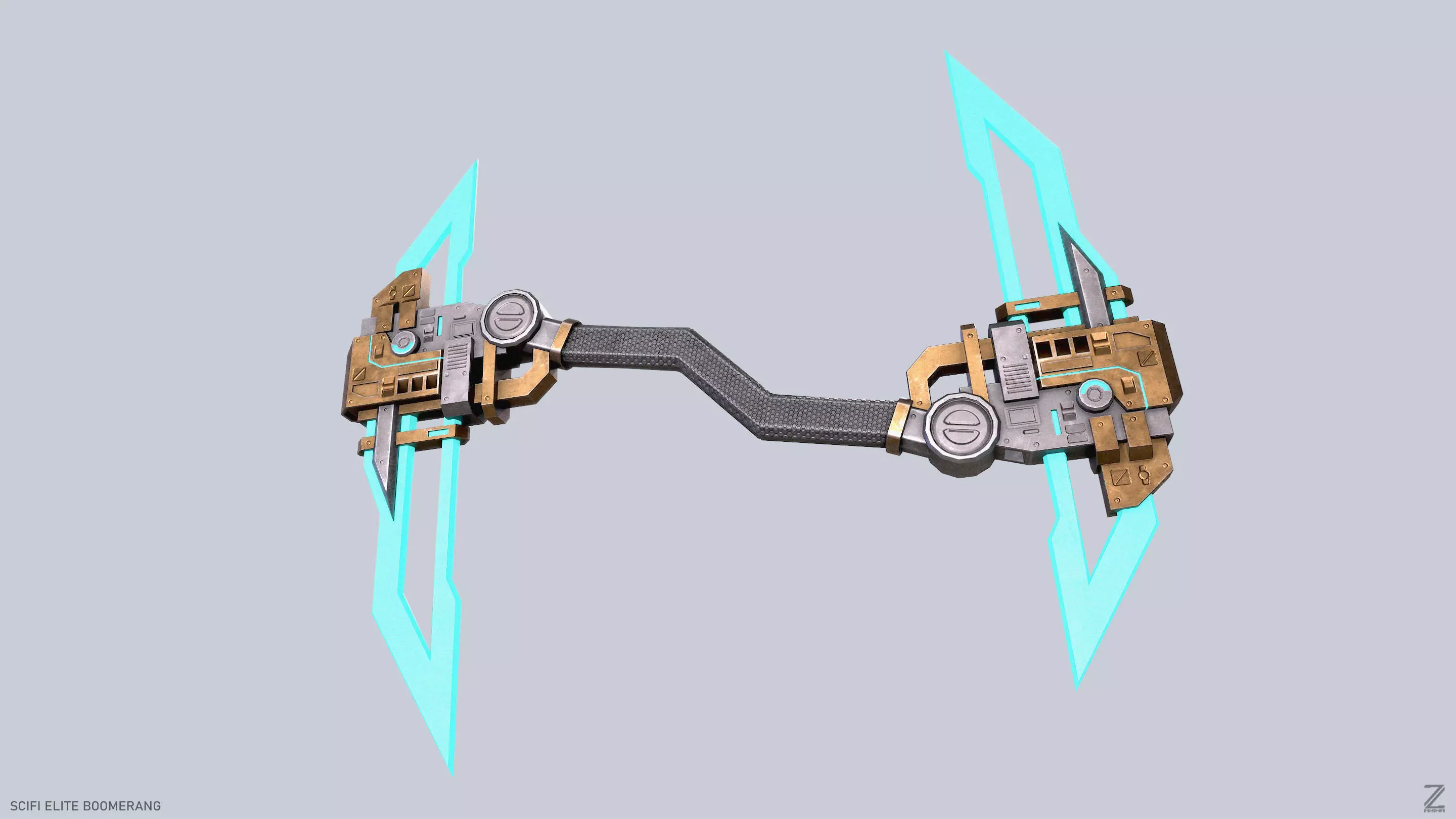 Sci fi elite boomerang Low-poly 3D model
