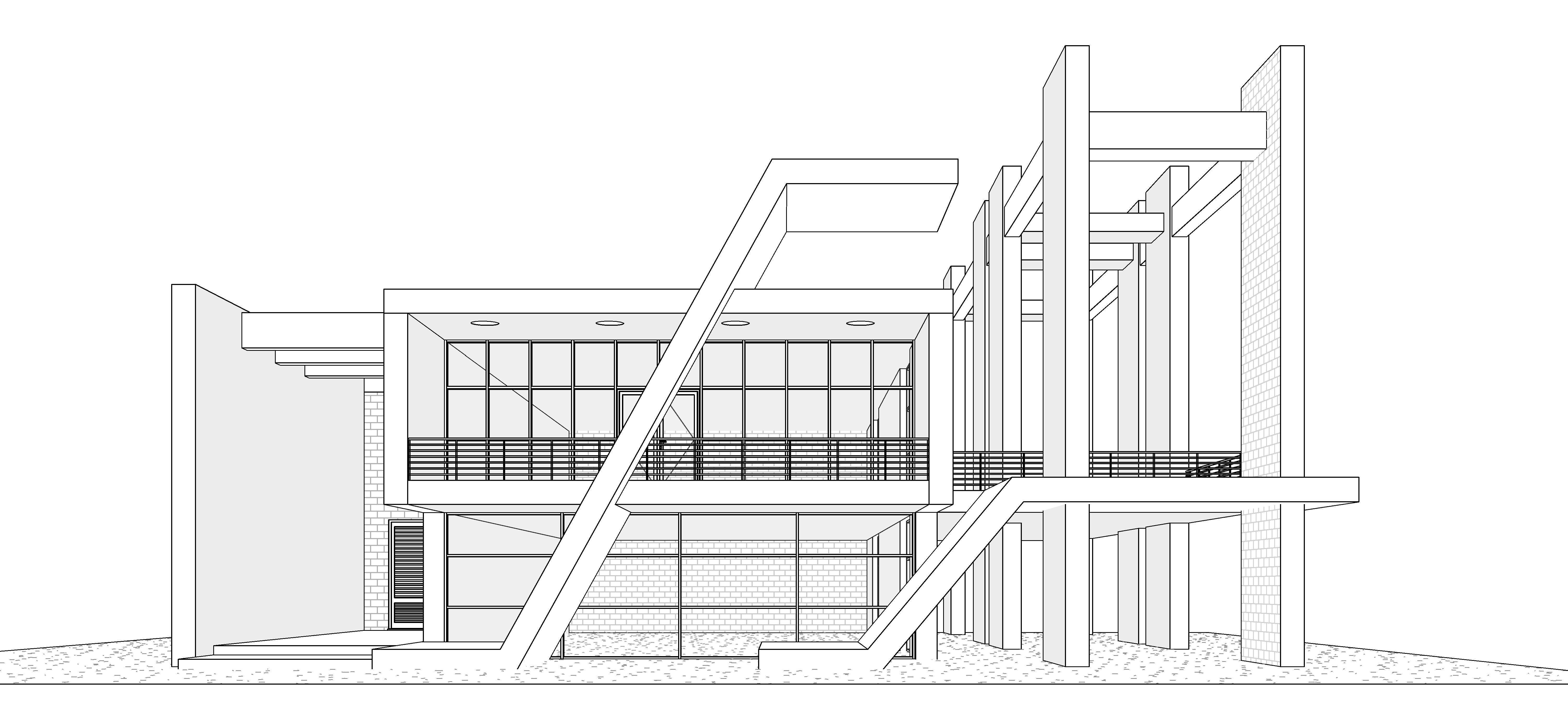 Modern Building N7 3D model_13