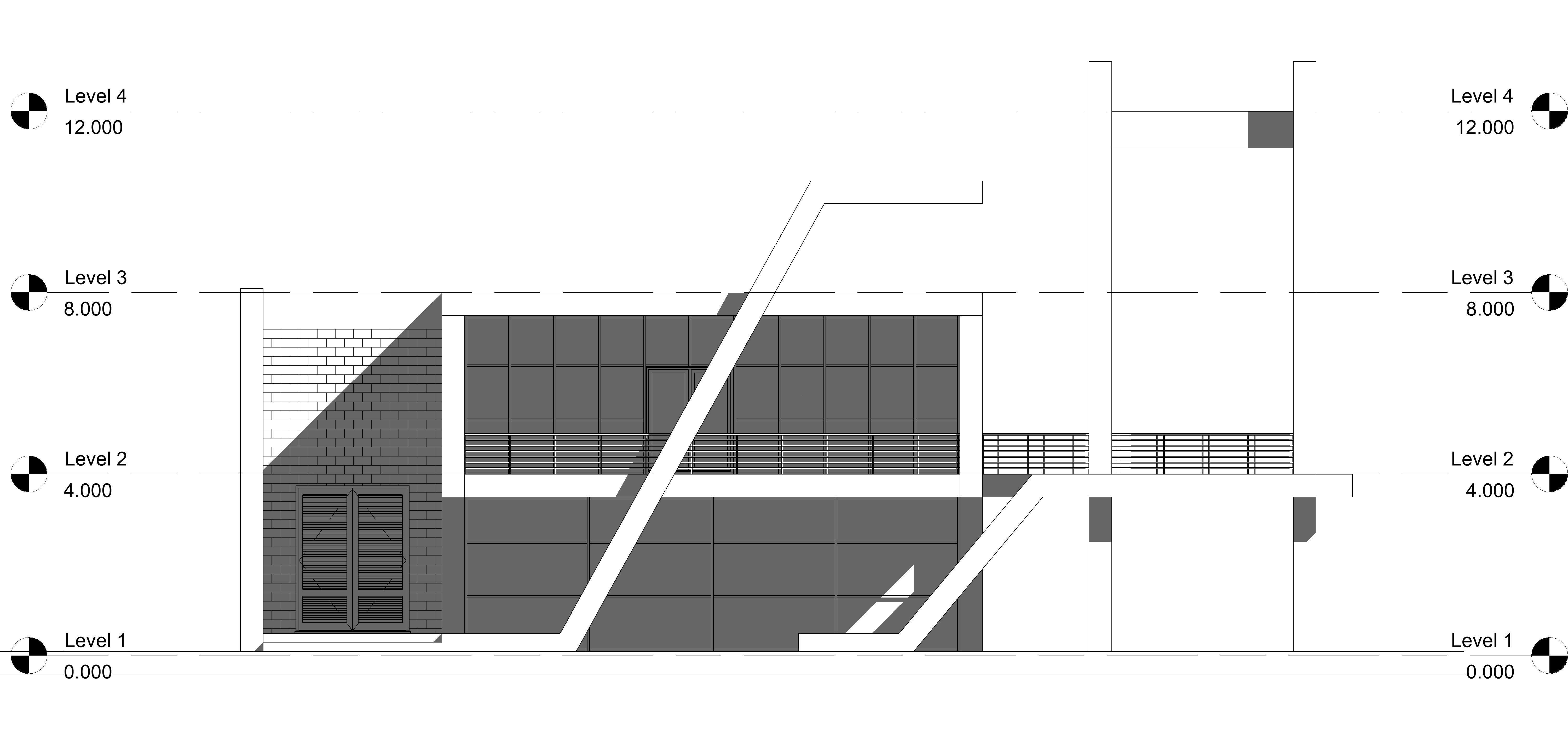 Modern Building N7 3D model_8