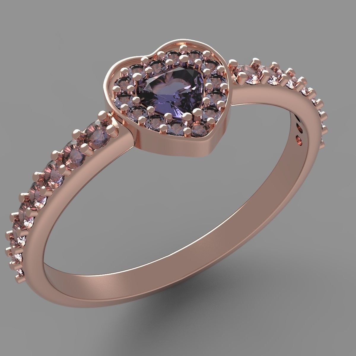 Ring heart Free 3D print model_7