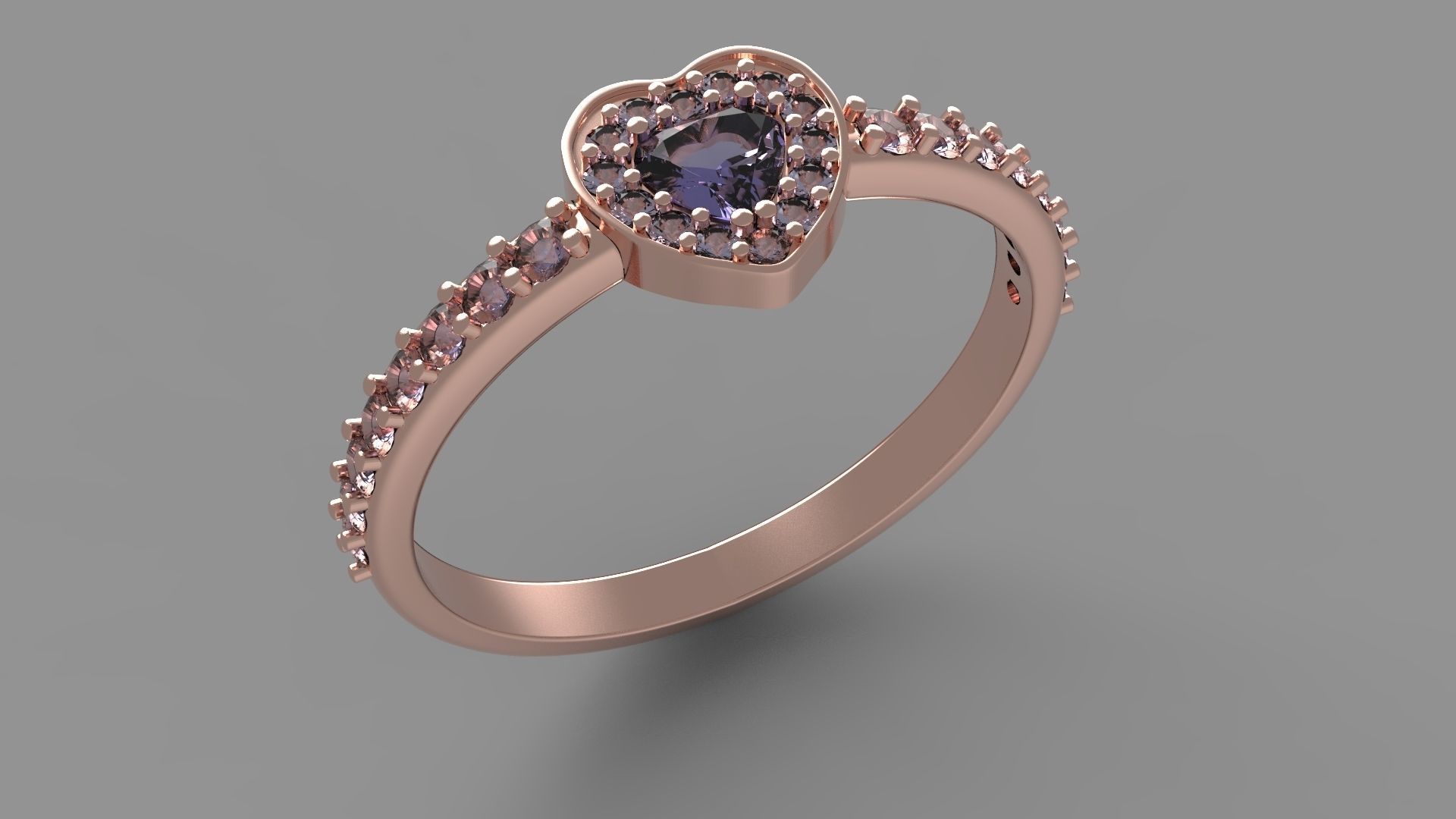 Ring heart Free 3D print model_1