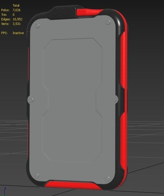 Titanium One Portable External SSD 250GB Low-poly 3D model_10