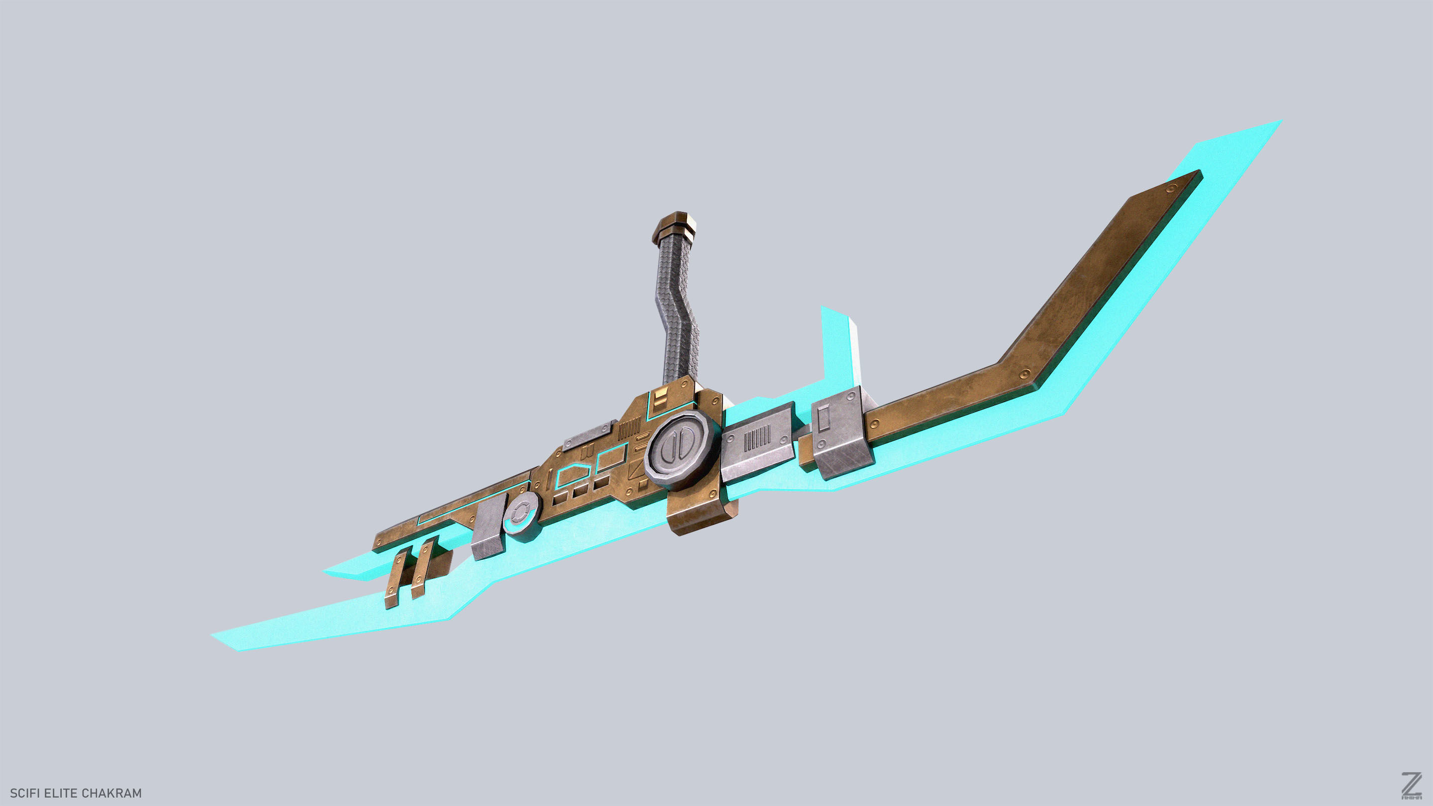 Sci fi elite chakram Low-poly 3D model_2