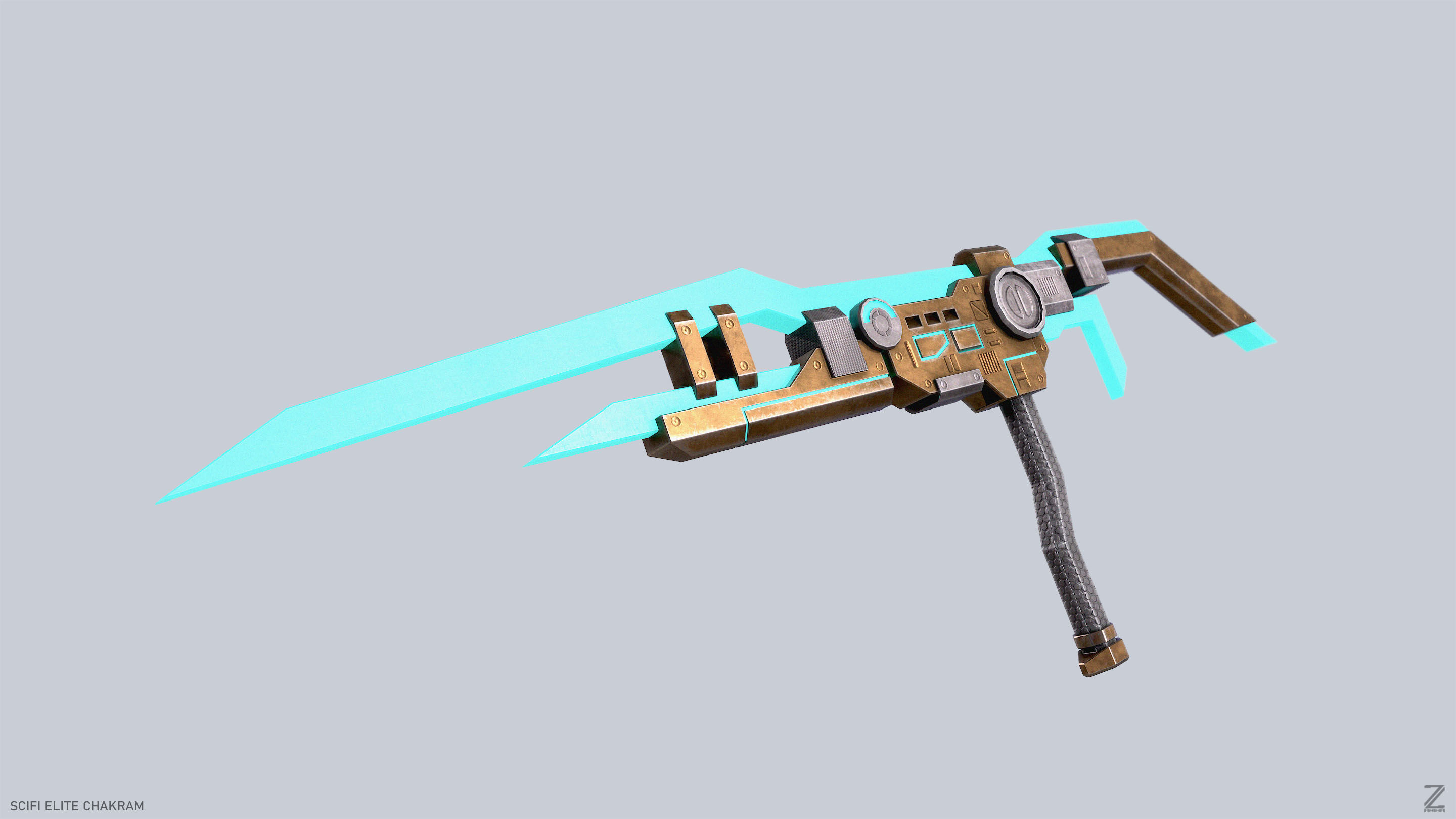 Sci fi elite chakram Low-poly 3D model_8