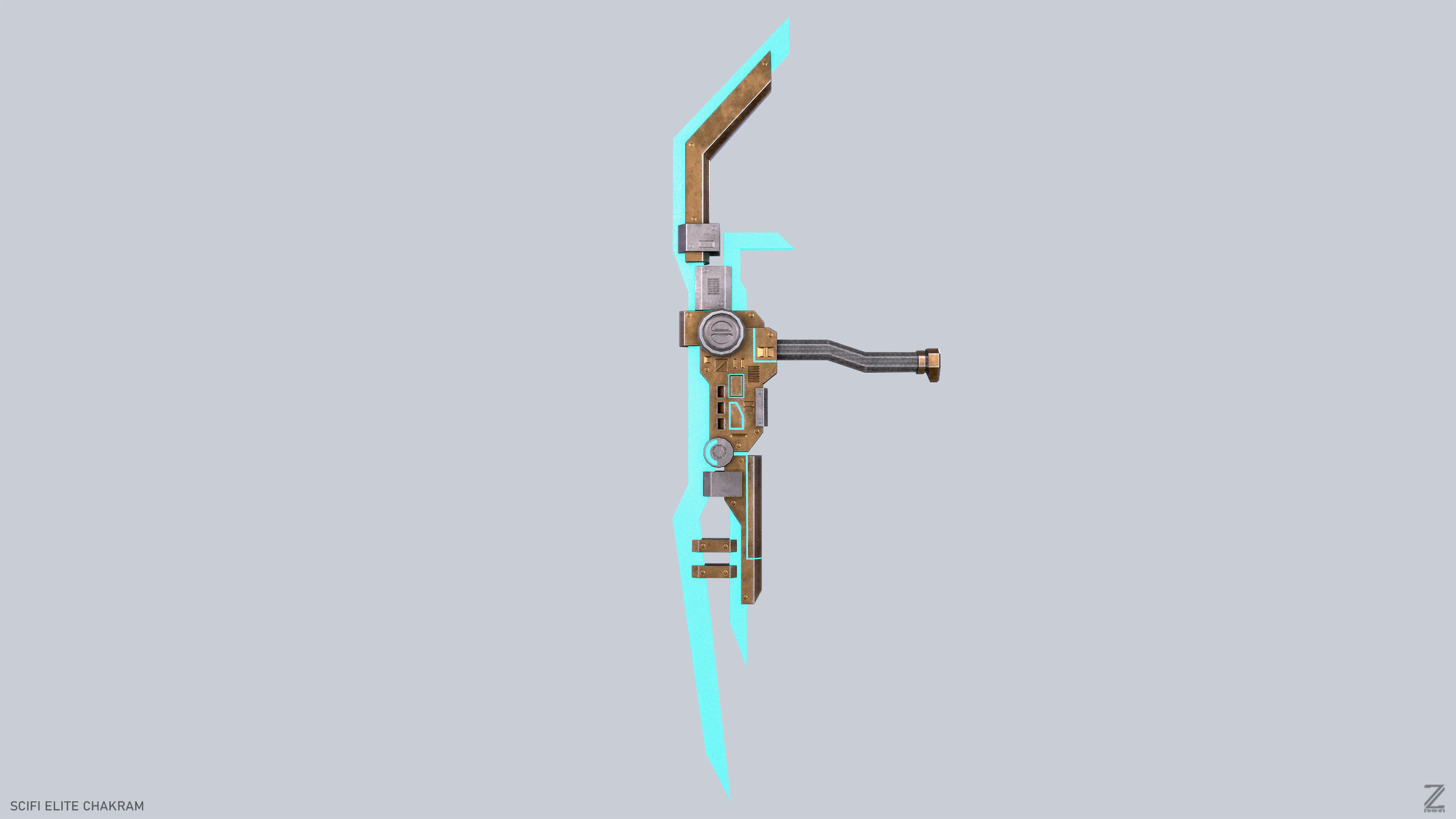 Sci fi elite chakram Low-poly 3D model_3