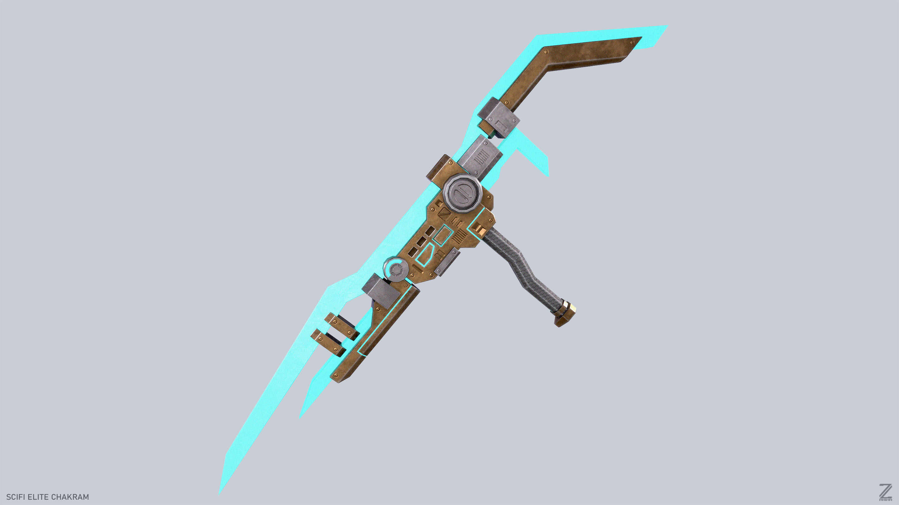Sci fi elite chakram Low-poly 3D model_6