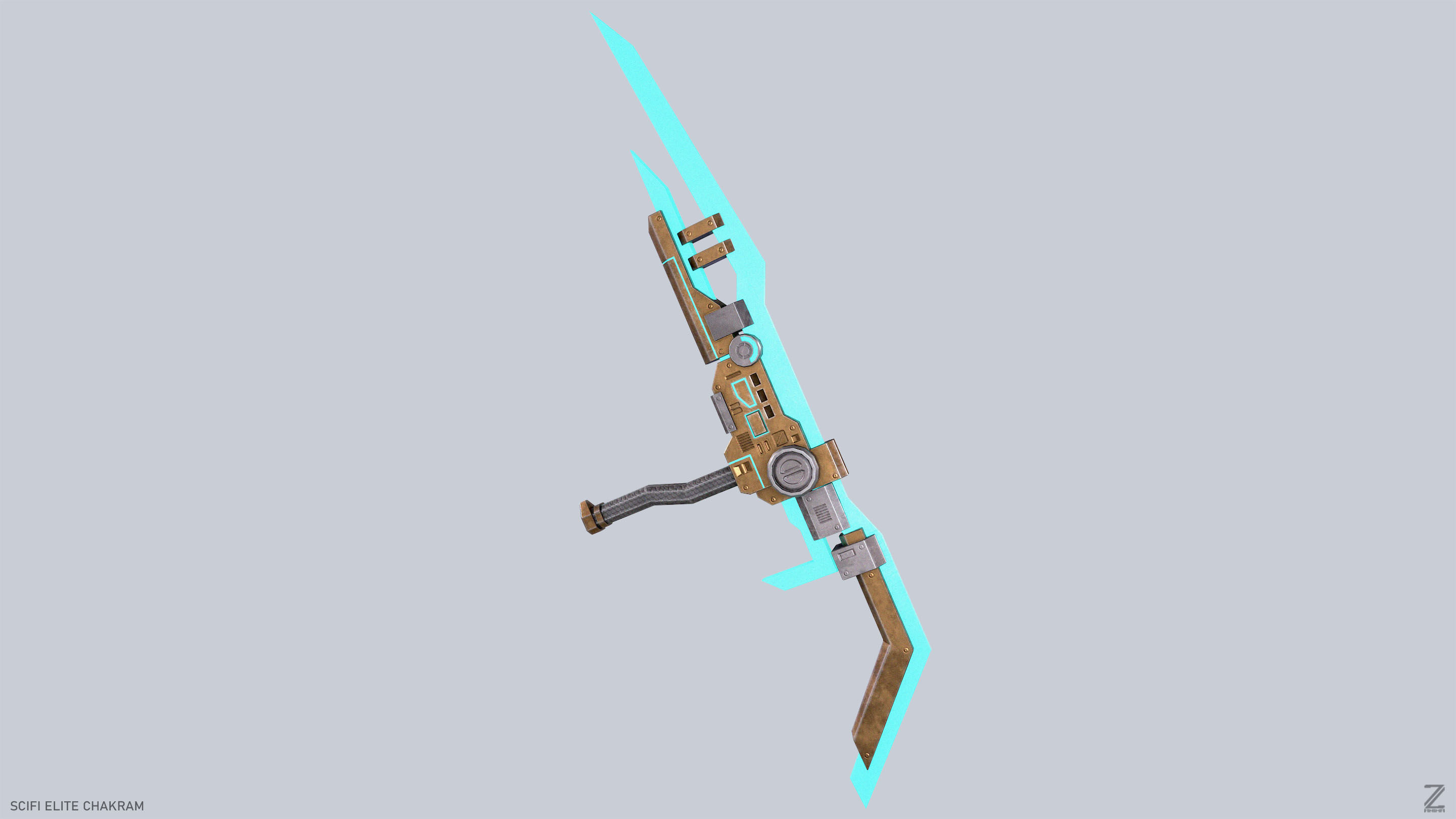 Sci fi elite chakram Low-poly 3D model_5