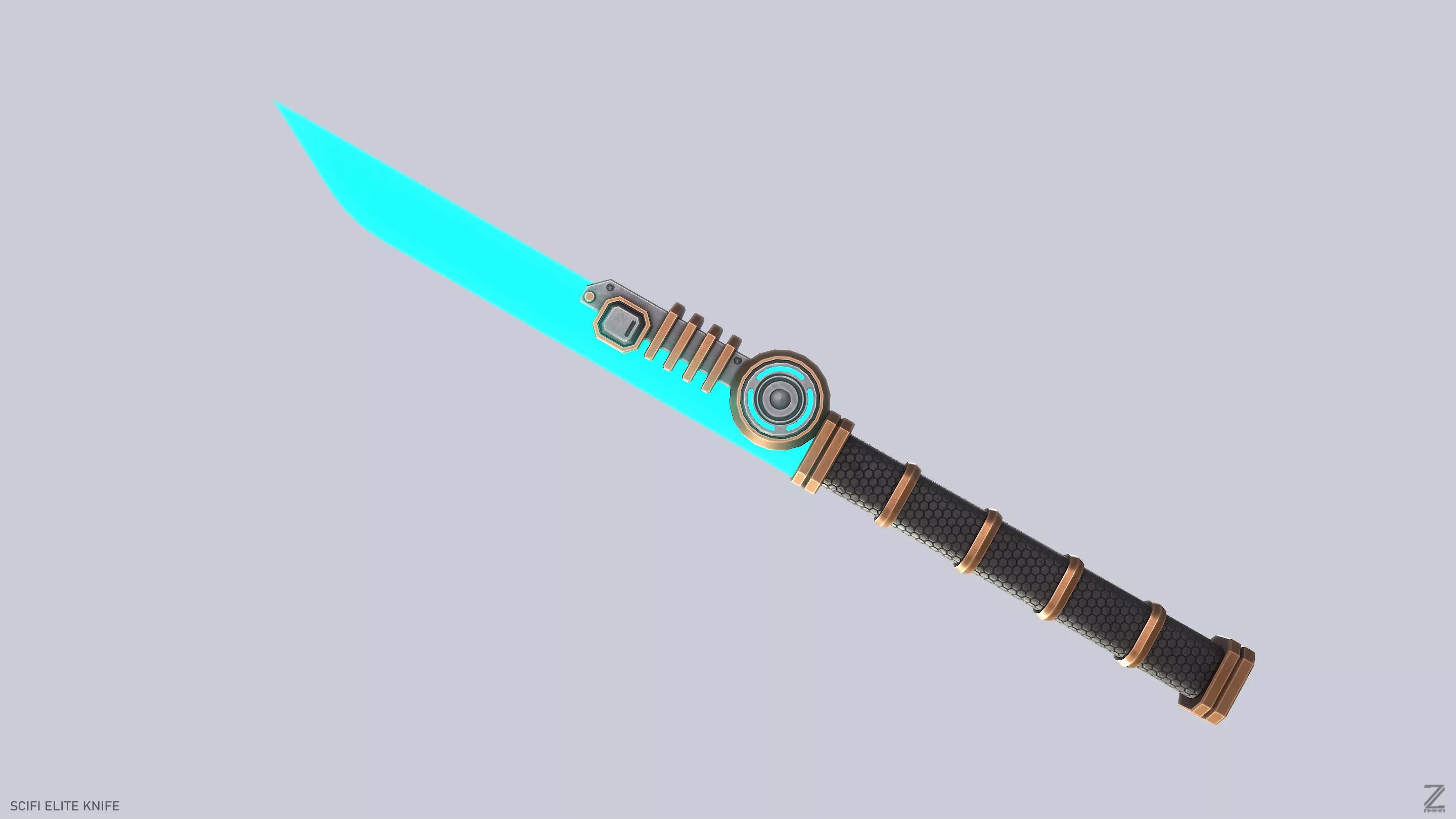 Sci fi elite knife Low-poly 3D model