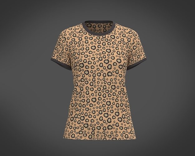 Animal Print Tshirt 3D model