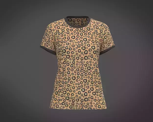 Animal Print Tshirt 3D model