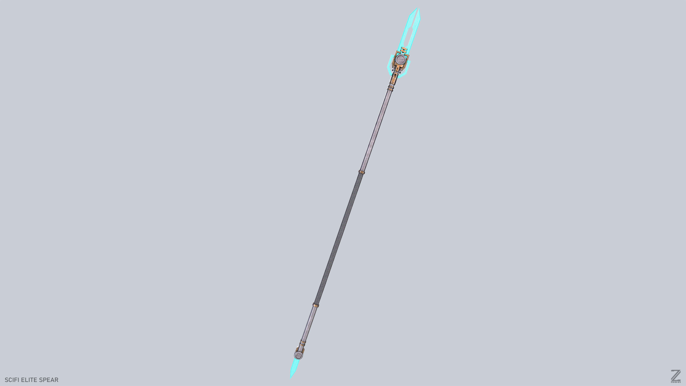 Sci fi elite spear Low-poly 3D model_5